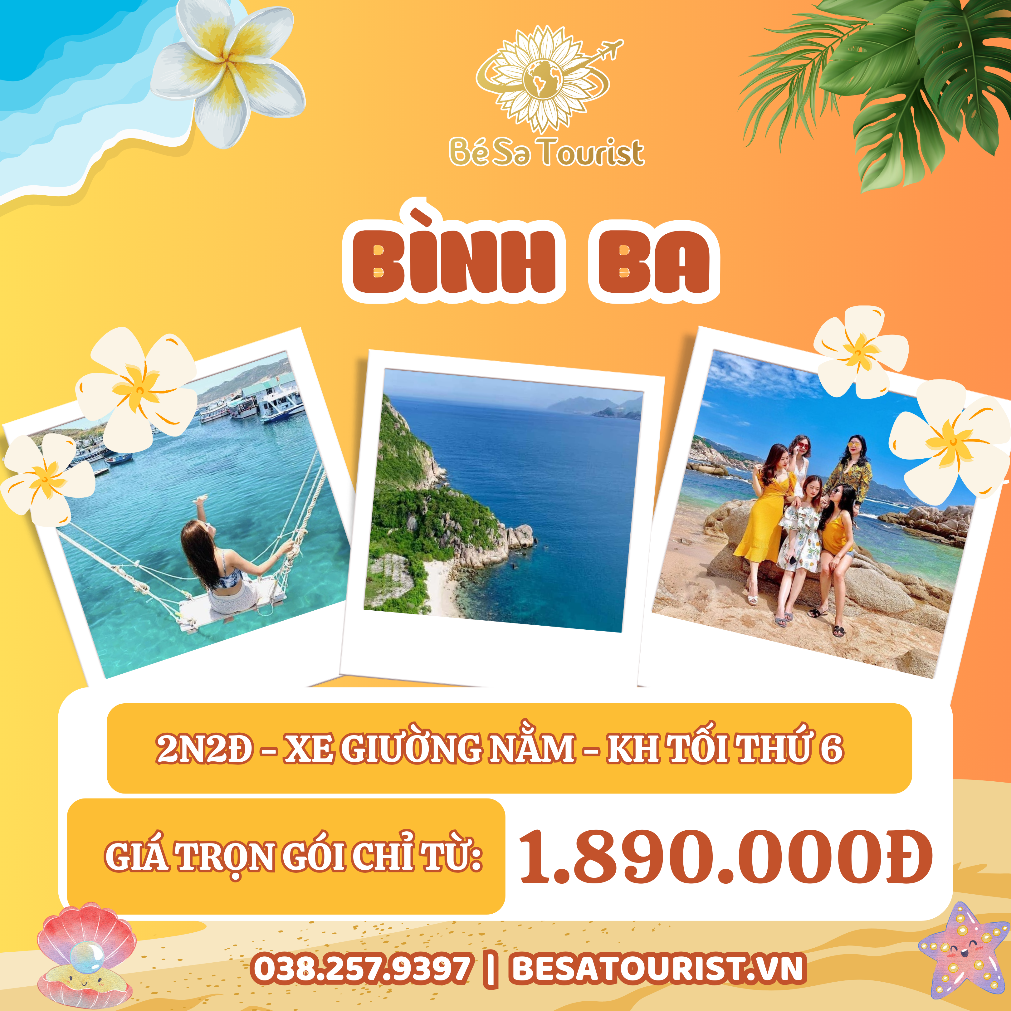 TOUR BÌNH BA 2N2Đ - VƯƠNG QUỐC TÔM HÙM