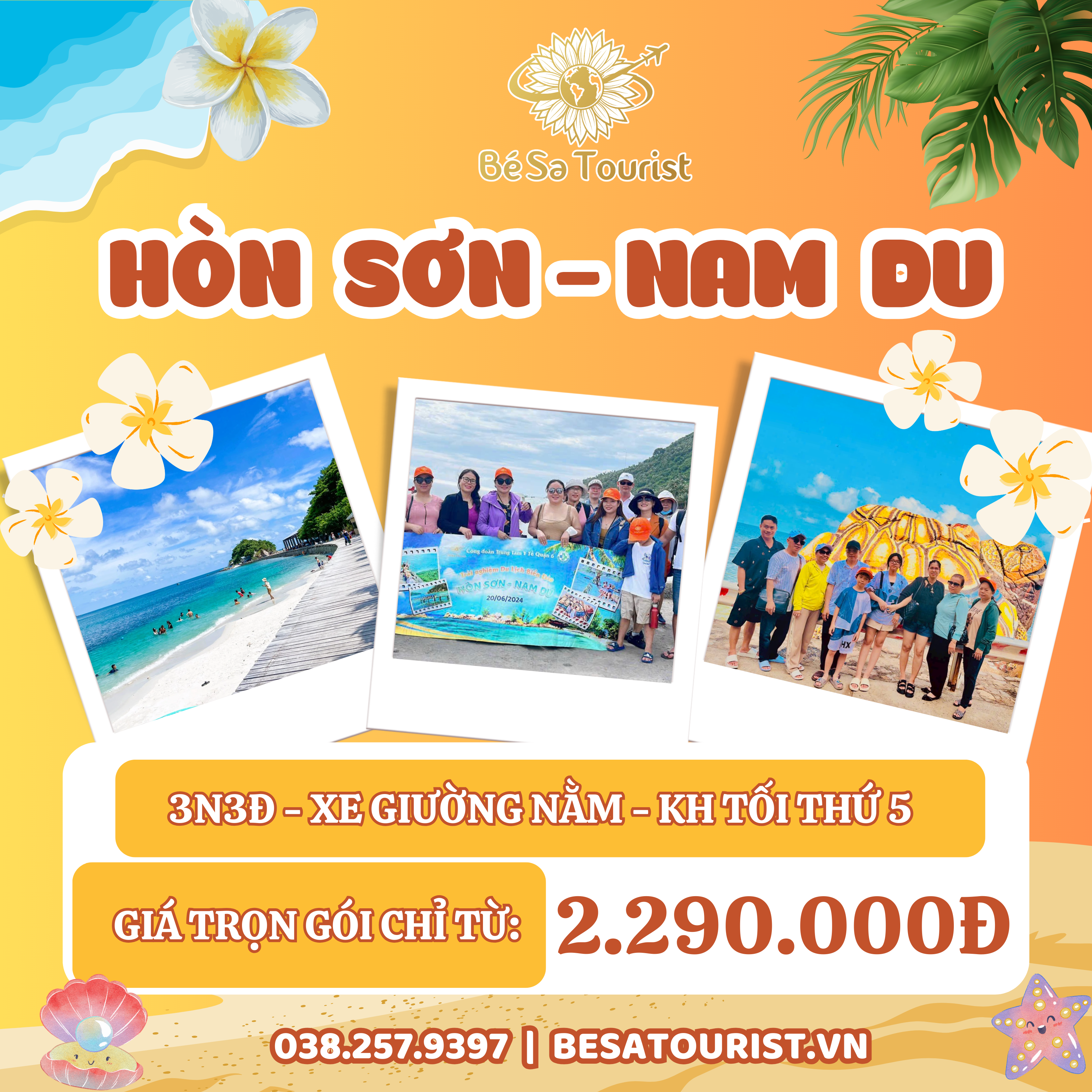 TOUR HÒN SƠN - NAM DU 3N3Đ