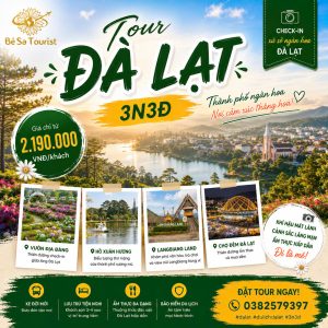 TOUR 2026  ĐÀ LẠT 3N3Đ - VƯƠN QUỐC NGÀN HOA